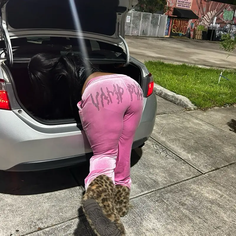 Y2K PINK VP VELOUR PANTS