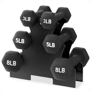 BalanceFrom Neoprene Dumbbells, 3 Pair Hand Weights Set with Stand, 32 Lb, Black BalanceFrom Neoprene Dumbbells, 3 Pair Hand Weights Set with Stand, 32 Lb, Black