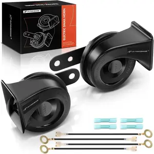 Dual Snail Horn High Low Universal Electric Horns-12V 110dB-Compatible With most Passenger Cars,Commercial/Off-Road Vehicles,Gas Cars,Electric Cars,Motorcycles & Trucks, 80 mm