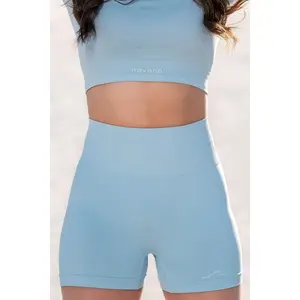 light blue seamless gym shorts