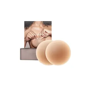 NOOD No-show Reusable Round Nipple Covers 4 Inch in No. 5 Soft Tan