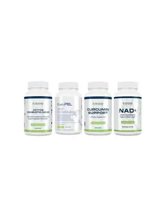 Evexias Perimenopause Bundle:  Active Probiotic ND 50 + HRT Complete T + Curcumin Support + NAD+ Vitamin Supplement Pack Healthcare Dietary