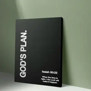God's Plan Isaiah 60:22 Scripture – Black & White Religious Wall Art, Inspirational Home Office Decor, Christian Gift