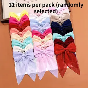 Elegant Bow Hair Clips Set, Random Color Design, Perfect for Daily Wear, Versatile Accessory for Women & Girls