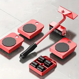 Heavy Furniture Moving and Re-arrangement Kit - 360° Rotating Pad, Easy to Move and Re-arrange, Robust Metal Structure, Very Suitable for Sofa and Large Furniture Moving, Universal Wheels, Refrigerator Base, Cabinet Lifter, Pulley, Bed Moving and Shifting
