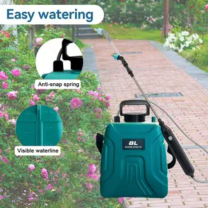 2.2 Gallon Battery-Powered Garden Sprayer with USB Rechargeable Handle, 3 Spray Nozzles, Adjustable Shoulder Strap, Easy Watering, Ideal for Lawn and Garden