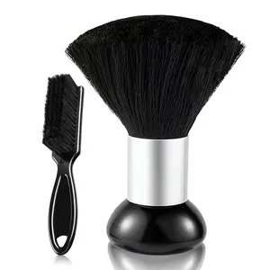 2 PCS Barber Neck Duster Brush Set, Professional Barber Accessories Cleaning Supplies, Hair Blade Clipper Cutting Cleaning Styling Tool