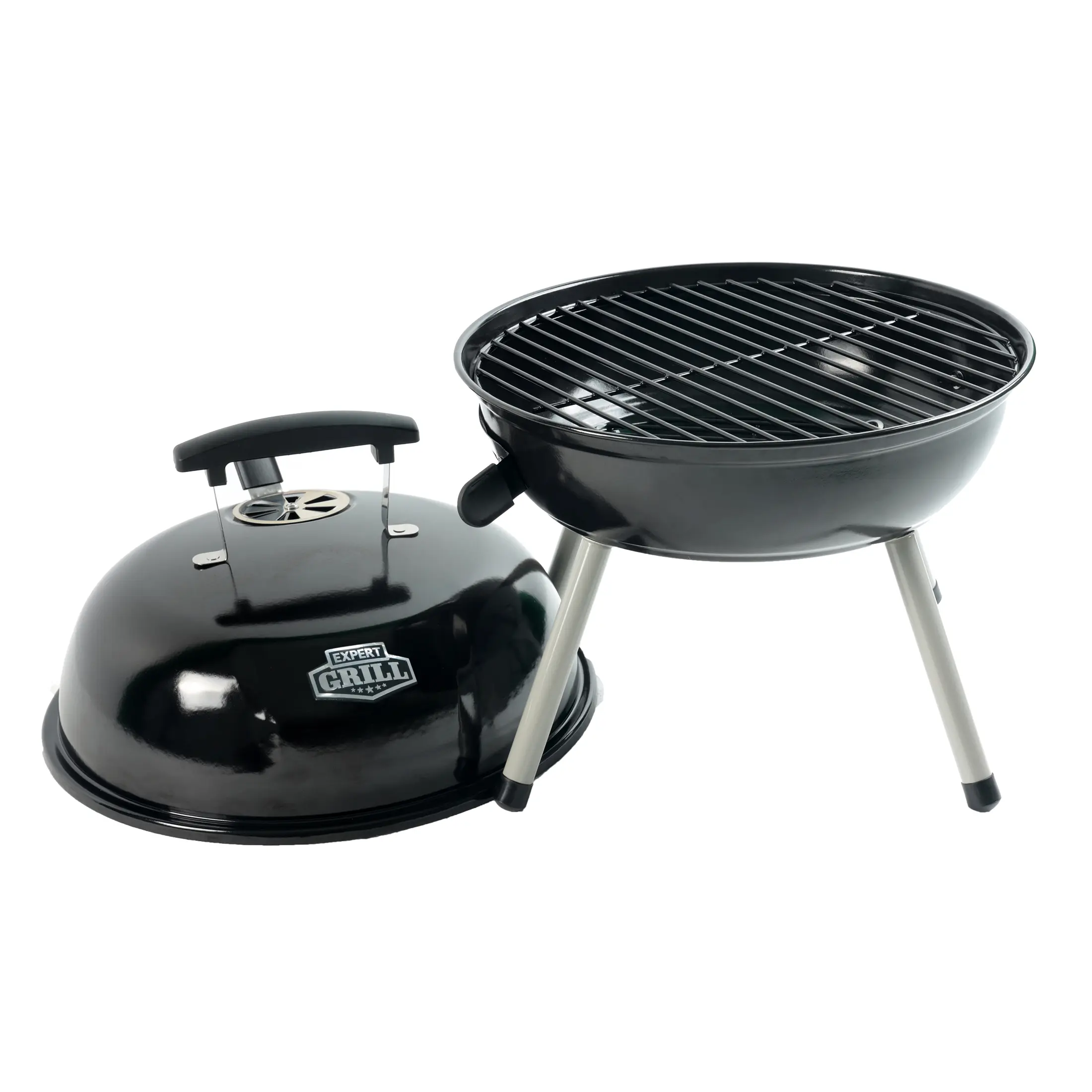 Expert Grill 14.5-in Portable Charcoal Grill - Black, Outdoor Kitchenware Barbecue Tool