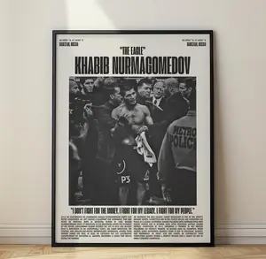Khabib Nurmagomedov The Eagle UFC Minimalist Poster, Art Print