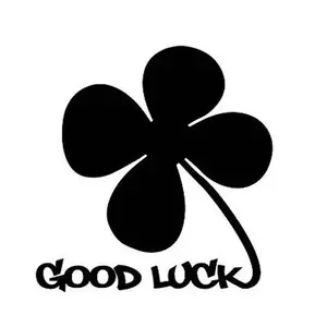 17.5*18CM Four-Leaf Clover Good Luck Vinyl Waterproof Car Sticker Auto Exterior Accessories For Audi Opel Astra h g Suzuki Haval