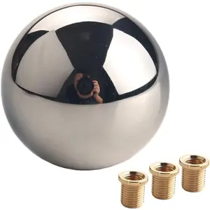 Aluminum Manual Stick Shift Knob Polish Chrome for Honda Mazda Subaru Toyota Mitsubishi Nissan Chrysler Jeep Wrangler etc