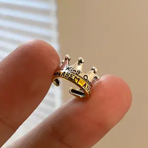 Crown ear clip for women without pierced ears, high-end niche ear bone clip, light luxury, 2025 new style, versatile temperament trend