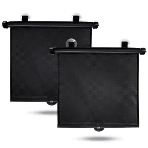 EcoNour Car Window Shades for Baby 2 Pack 15"x17" Premium Sunshade with Enhanced Suction Cups & Large Clips for Durability Block Heat UV Protection