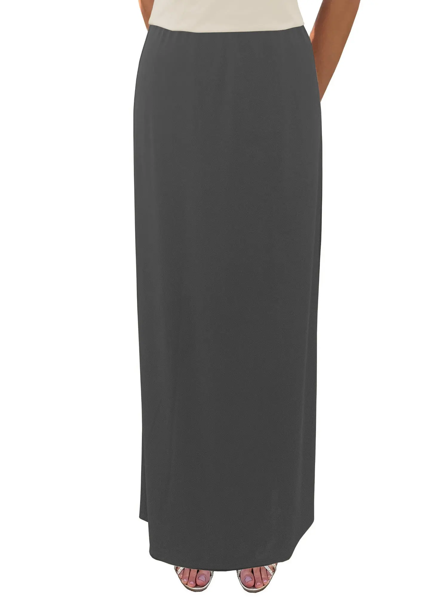 Women's Basic Modest 37" Ankle Length Stretch Knit Straight Skirt