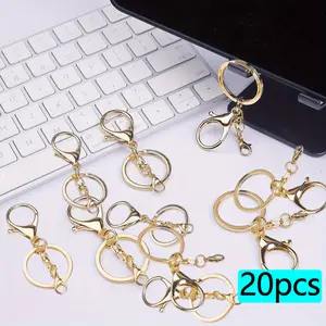 20 pack lobster keychain with secure locking and durable hooks, suitable for DIY handicrafts and keychains