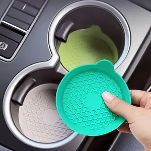 Car Cup Holder Base, Silicone Car Cup Mat, Anti-slip And Heat-resistant, Universal Vehicle Interior Accessories, Car Storage Organizers
