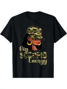 Big Scorpio Energy Camo Cap Hat Zodiac Sign T-Shirt, Men's Cotton T-Shirt - Summer Casual Short Sleeve Tee, Crew Neck, Perfect for Daily Wear & Holiday Gifts