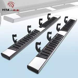 YITAMOTOR 6 inches Running Boards for 2007-2018 Chevrolet Silverado 1500, 2007-2019 Chevrolet Silverado 2500HD 3500HD Crew Cab Side Step Nerf Bar (Gas Engine ONLY)