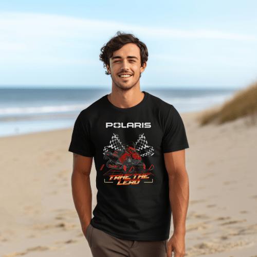 Men's Big and Tall Polaris Indy Snowmobile Shirt Casual Classic Cotton