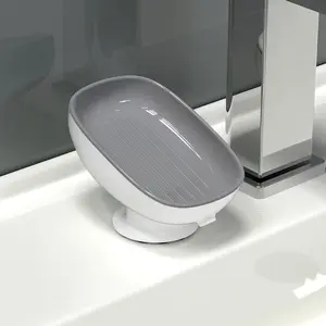 Wall Mounted Soap Dish, Soap Tray, 1 Count Punch Free Soap Drain Box, Soap Bar Holder, Bathroom Supplies for Home Hotel Salon Dormitory