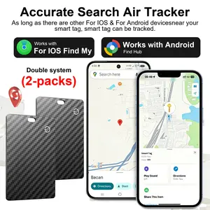 2-Piece Card Finder, Passport Tracker, Dual System iOS and Android, No Monthly Fee, Global Use, for All Ids, Wallets, Personal Items