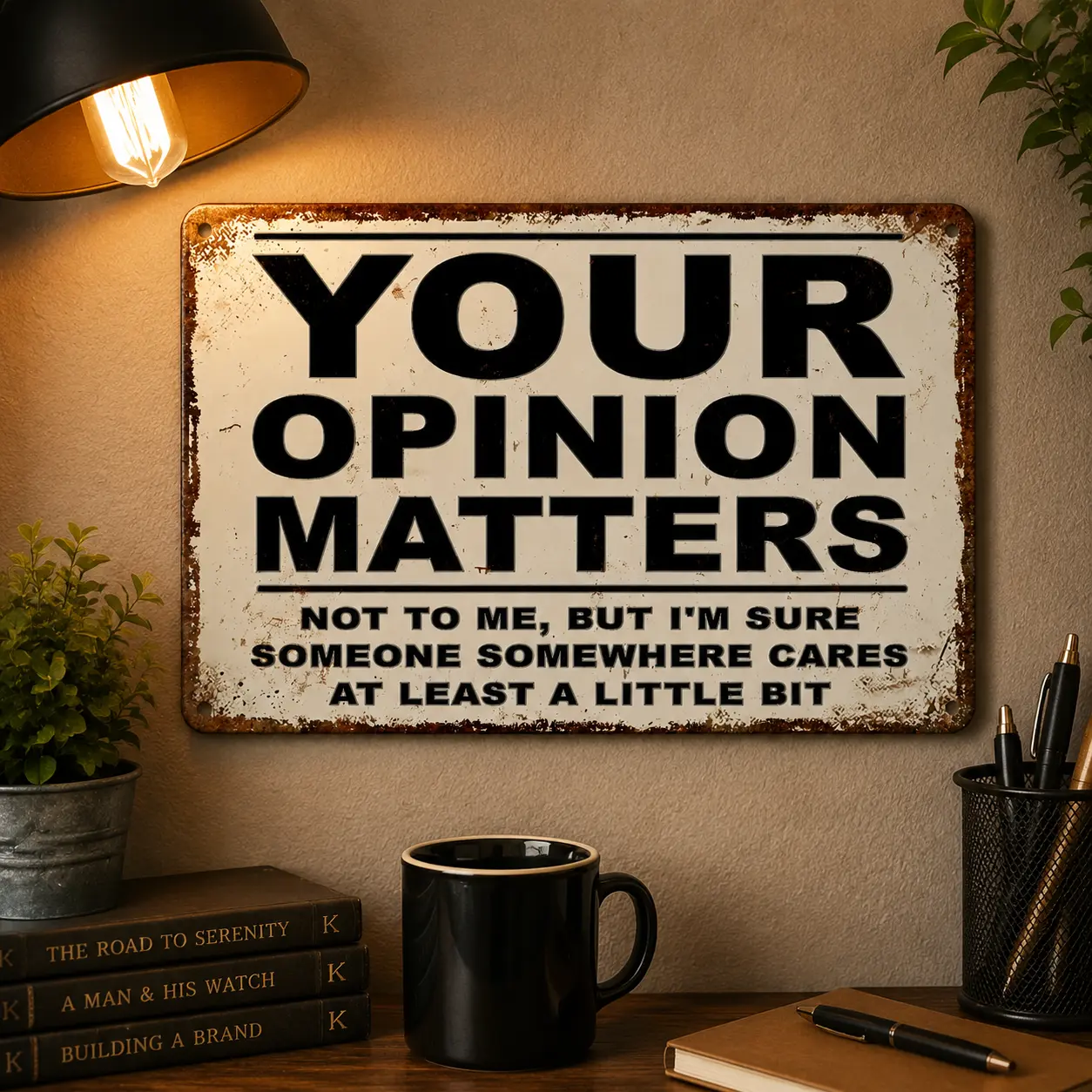 8x12 Inch Funny Sarcastic Metal Wall Sign, Retro Quote Tin Plaque, Vintage Rustic Wall Decor for Garage Home Bar Man Cave Game Room Office, Unique Birthday Gift for Men