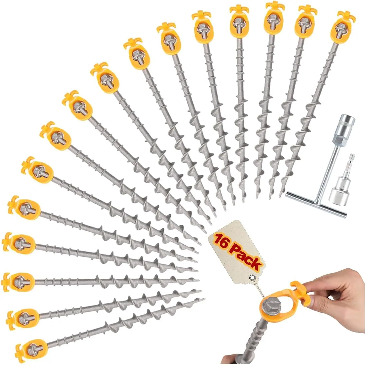 non-detachable 16PCS 14Inches