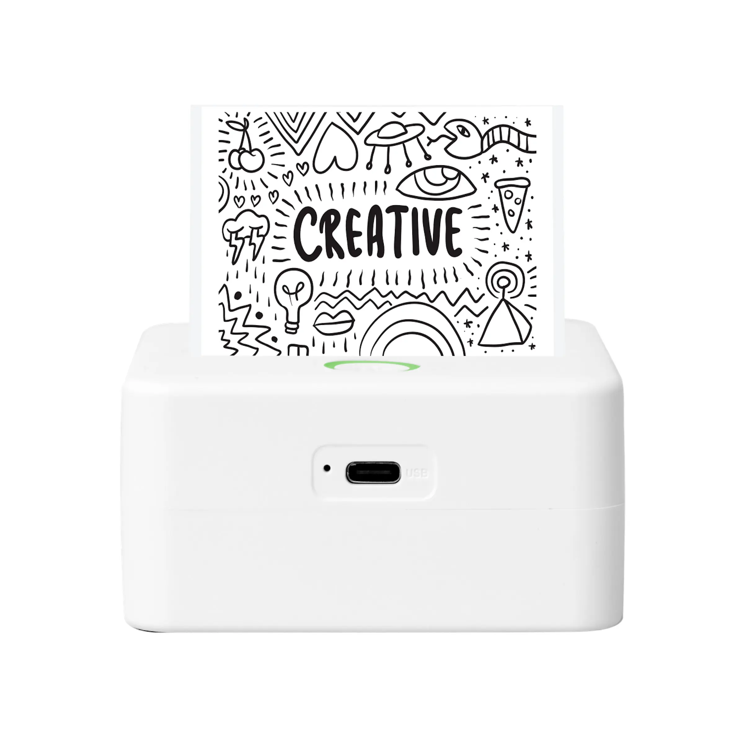 Core Innovations Wireless Mini Portable Thermal Printer Label Maker, Paper Included for Android and iOS Phone - White