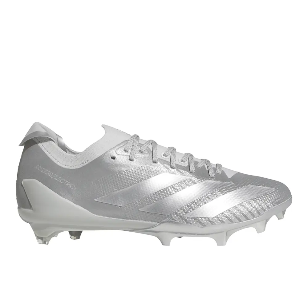 adidas Mens Adizero Electric+ Football Sneakers Shoes - Silver adidas Mens Adizero Electric+ Football Sneakers Shoes - Silver