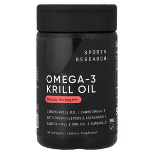 Sports Research Omega-3 Krill Oil, 1,000 mg, 30 Softgels