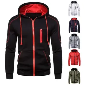Men's Hoodie Black White Army Green Red Hooded Color Block Fleece Cool Casual Winter Clothing Apparel Hoodies Sweatshirts Menswear Tops