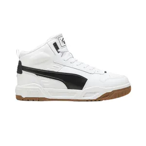 PUMA Mens Rebound Tech Mid Lace Up Sneakers Shoes Casual - White