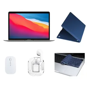 Refurbished Apple MacBook Air Laptop Bundle - Apple M1 8-Core CPU 7-Core GPU 8GB RAM 128GB SSD 13 Space Gray MGN53LL/A (2020)