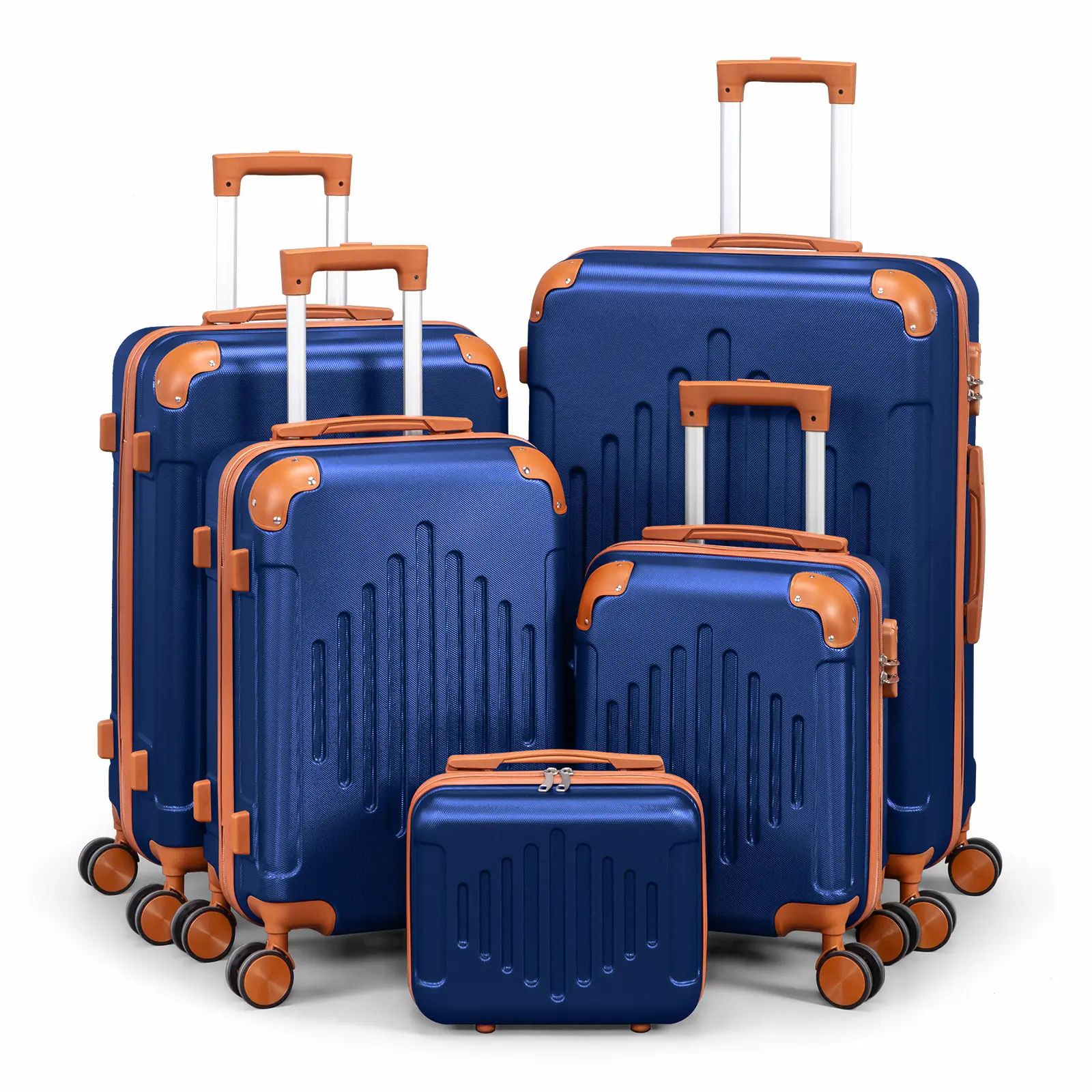 5-Piece Luggage Set Suitcases with Lock, 12/16/20/24/28 Inch Lightweight Trolley Case, Durable PP Material for Men Women, Ideal for Travel & Long Journeys