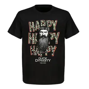 Duck Dynasty "Happy" Camo Lettering Shirt ,Rip Phil Robertson Shirt,Duck Commander Tee,Legent Hunter Tee