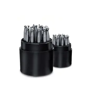 15pcs/17pcs Jewelry Making Punch Set, Round Bead Steel Molds, & Silver Color Bells, DIY Craft Supplies