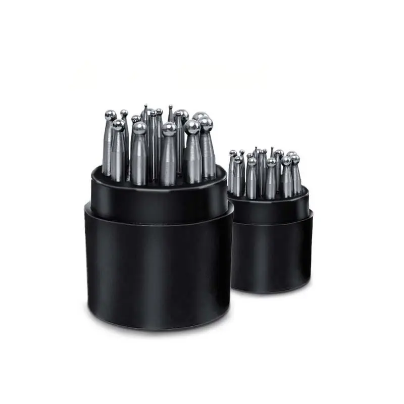 15pcs/17pcs Jewelry Making Punch Set, Round Bead Steel Molds, & Silver Color Bells, DIY Craft Supplies