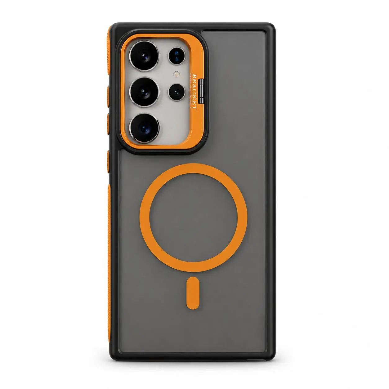 Transparent PC & TPU Case for Samsung Galaxy S26 Ultra,S25 S24 S23 S22 Plus FE, Anti-Slip Side Grips, Built-in Camera Ring Stand with Raised Lens Frame Protection [Does Not Include Separate Lens Film] [NOT SUPPORT WIRELESS CHARGING], Accessories, Hybrid A