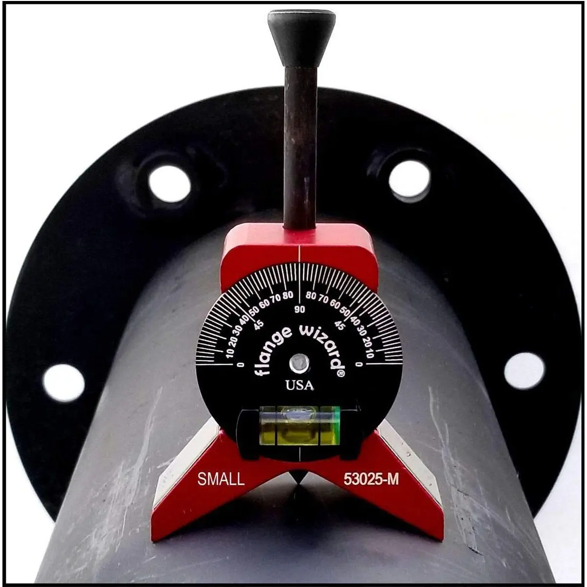 Flange Wizard Magnetic Centering Head Alignment Tool - Magnetic Base, Protractor Level, Small Size for Automotive Field, Live Stock Pens Applications