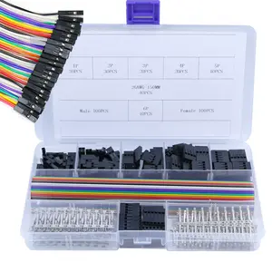 360Pcs Connector Kit with Dupont 2.54mm 1-6Pin Tool Kit Housing Connector & Male/Female Crimp Terminal 40Pin 26AWG Colored Wire 5.9In