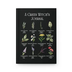 Botanical Green Witch Journal, Witchy Cottagecore Notebook, Herbalist Hedge Witch Diary, Witchie Nature Notes, Garden Planner Journal