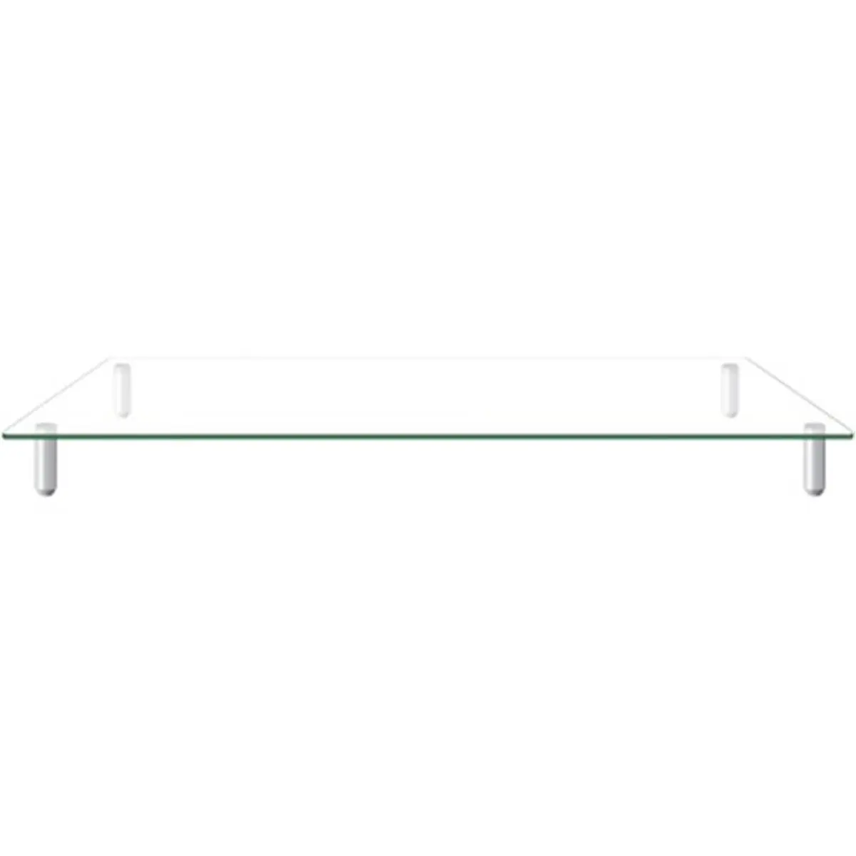 212 MAIN Transparent Glass Monitor Riser - Office Commercial Furniture Monitor Shelf
