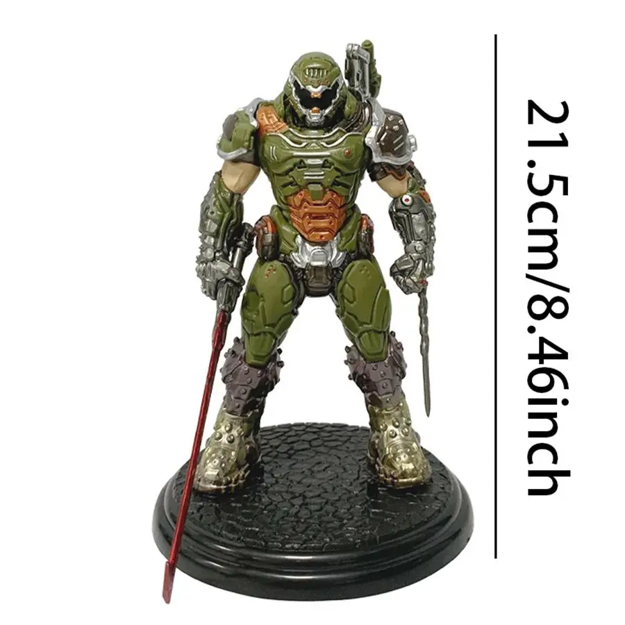 21.5cm/8.46in Doom Eternal Doom Slayer Action Figure - High-Grade PVC+ABS, Moisture-Proof, House Decoration, Adult Collection Toy for Anime & Manga Enthusiasts, Extra Discount, Free Coupon