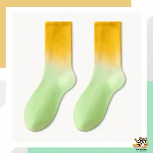 TikSocks|Fun Socks-Ombre Socks yellow green