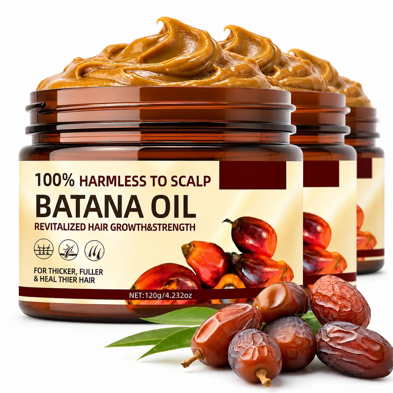 Raw Batana Oil for Hair Growth - Organic Unrefined Batana Oil for Nourishing and Supporting Healthy Hair and Scalp Haircare Solution Haircare Biotin Smooth Thicker Fuller Hair Hydrate Moisturizing Moisturizer Summer Vibes