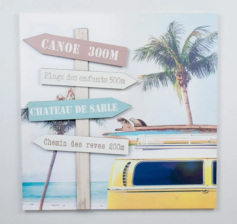 23.62 in. 3D Canvas Wall Art, Pink
