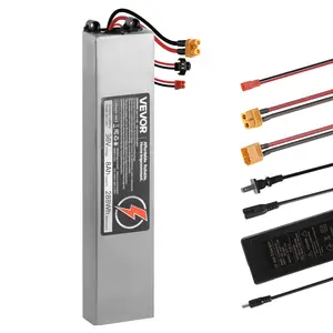 fathersdaygift VEVOR 36V Scooter Battery Pack, 8Ah, 8000mAh Lithium Battery Replacement with 30A BMS, Charger, 500+ Cycles, Compatible with 1440W Motors, for Imitation M365 Electric Scooters, Without Communication
