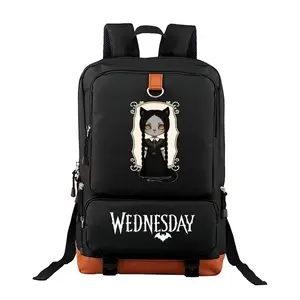 Wednesday Addams As Cat  Unisex Backpack with Laptop Compartment – Large Capacity Travel & Commuting Bag for Camping, Perfect Birthday Gift for Friends & Family 17.3‘’*11.4”