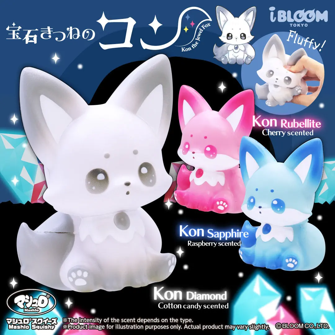 iBloom Squishy Kon the Jewel Fox Kawaii Soft Scented Slow Rising Stress Relief