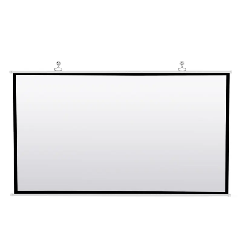 72-inch Portable Full HD Projector Screen (159x90cm, 160° Viewing Angle) - High Contrast White, Foldable, Anti-Crease, 6 Wall Hooks, Mount Included, Brighter Audio & Lights Compatible for Home Use, Outdoor Use